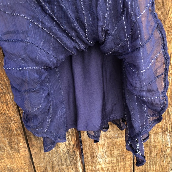 Free People Ode To Shimmer Dress in Sapphire - Picture 11 of 16